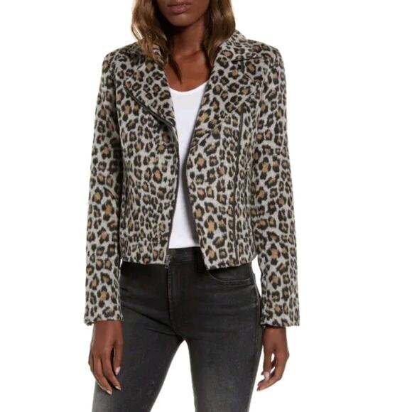 Cupcakes and Cashmere Margaux Leopard Moto Jacket - Picture 2 of 11